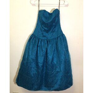 Vintage Strapless Party Dress Crinoline Bones 80s does 50s Retro Cindy Lauper (9